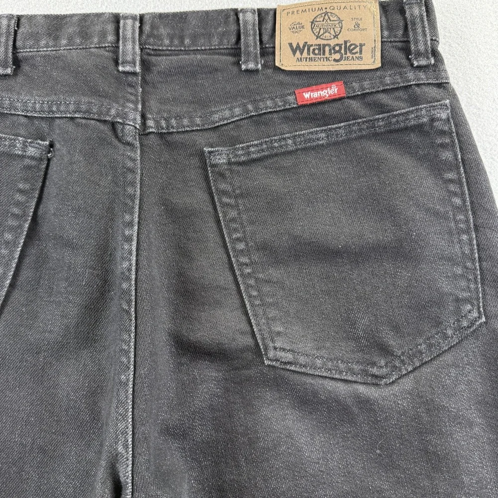 Wrangler Jeans Mens 36x29 Gray Charcoal Wash Regular Straight Denim Casual Pants